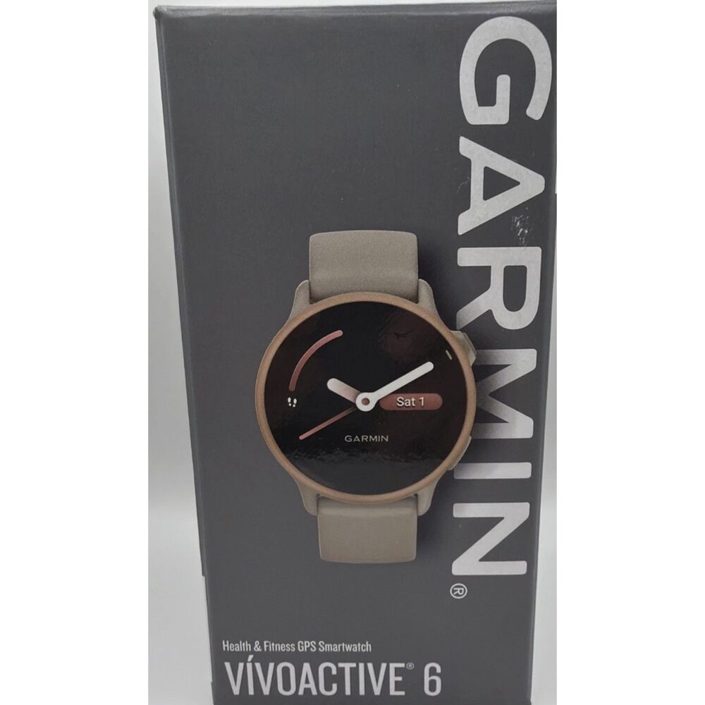 Garmin vívoactive® 6, Health and Fitness GPS Soft Gold with French Gray Band